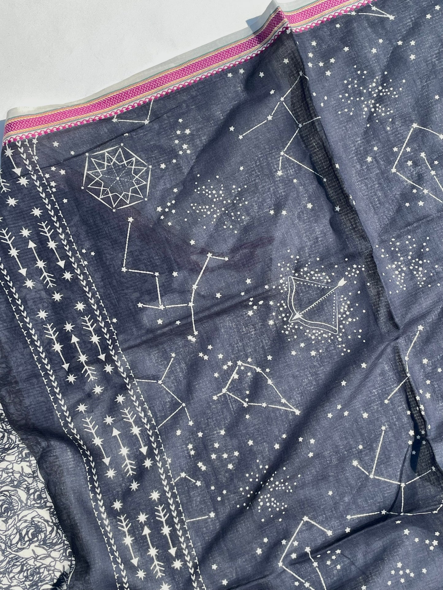 Sitara Indigo Organic cotton shawl