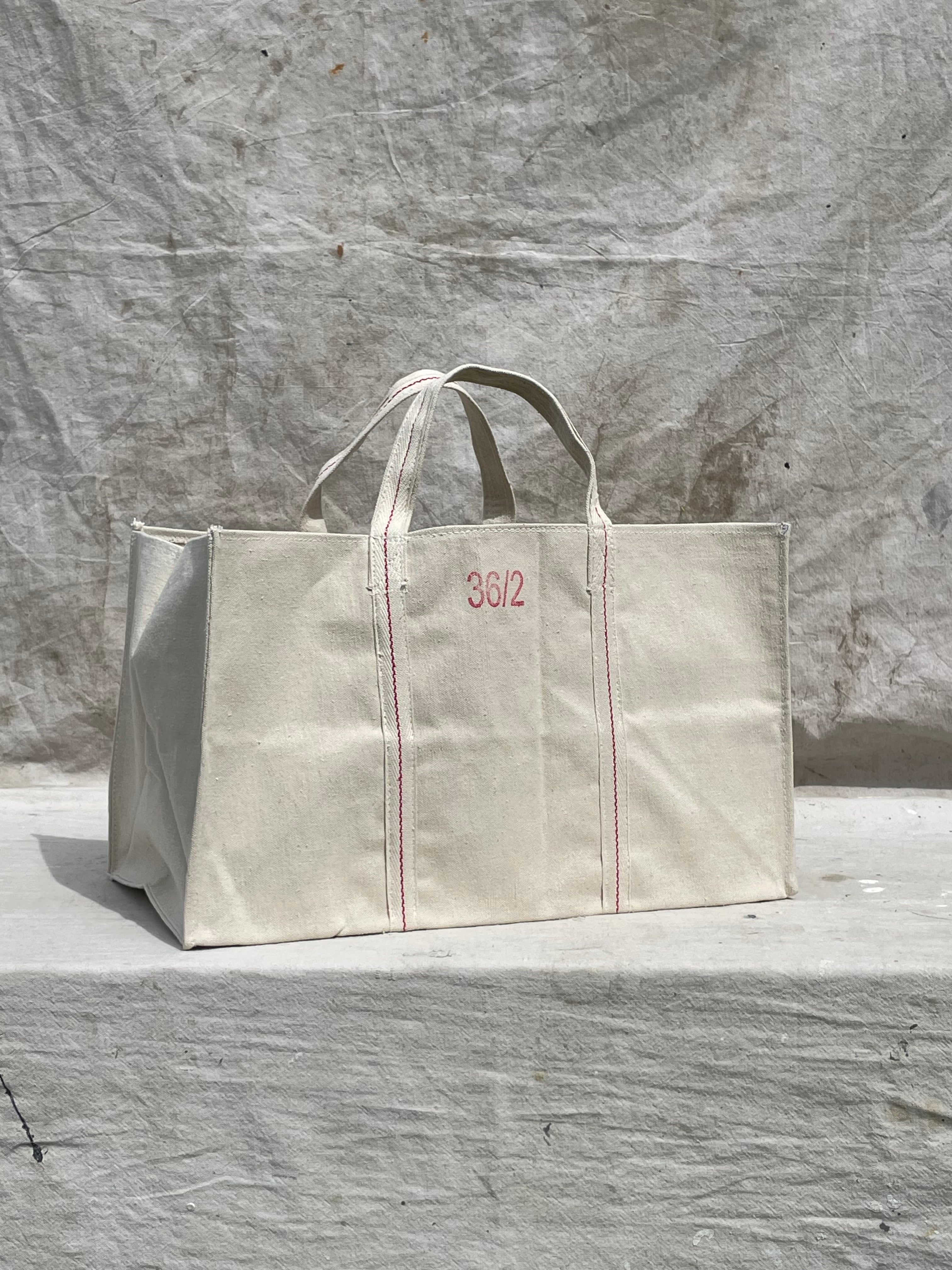 Heavy Duty Natural Canvas Tote Bag Size 36/2