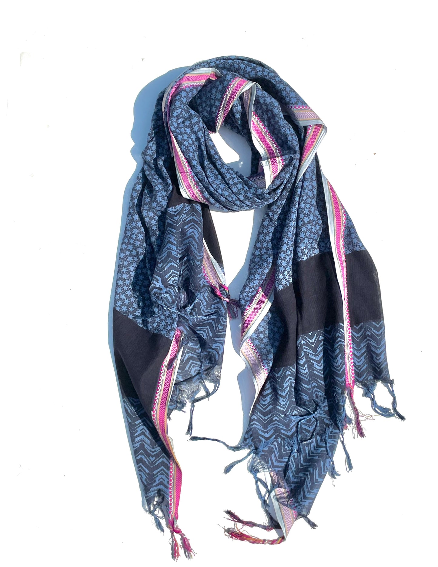 Tipki Indigo Organic cotton shawl